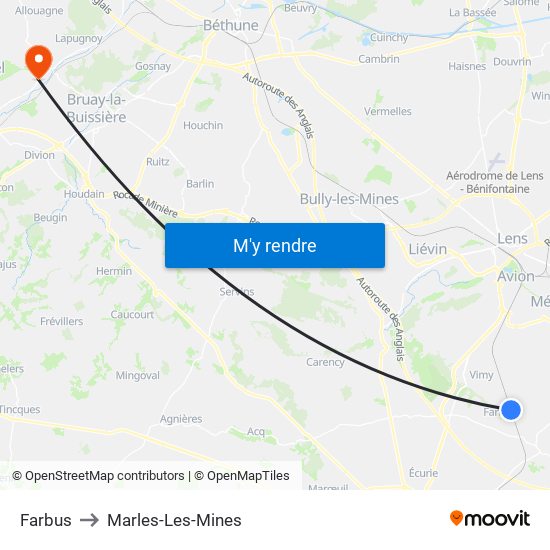 Farbus to Marles-Les-Mines map