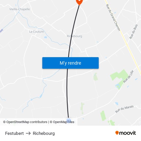 Festubert to Richebourg map