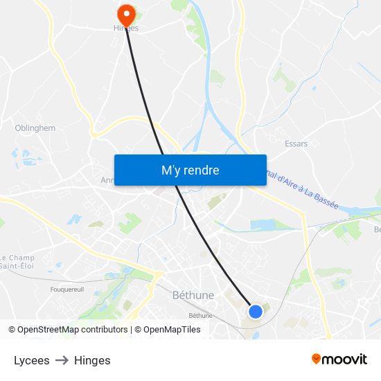 Lycees to Hinges map