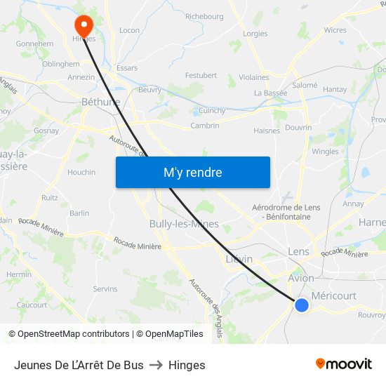 Jeunes De L’Arrêt De Bus to Hinges map