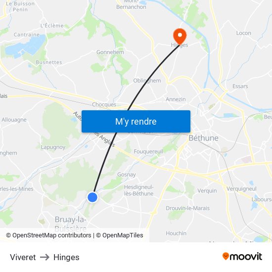 Viveret to Hinges map