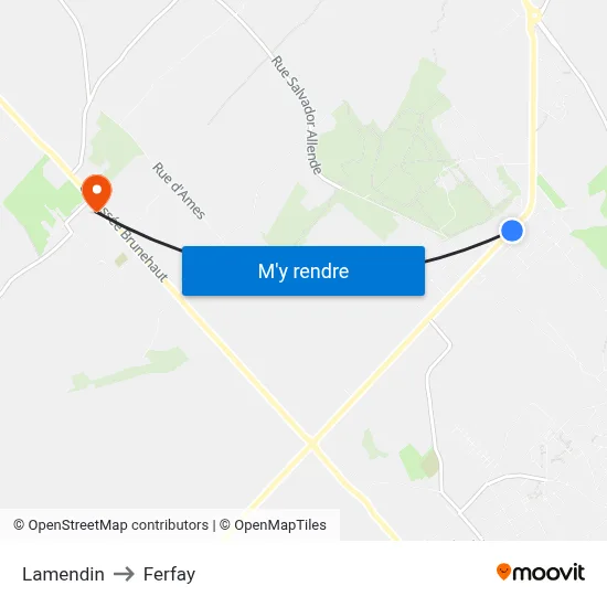 Lamendin to Ferfay map
