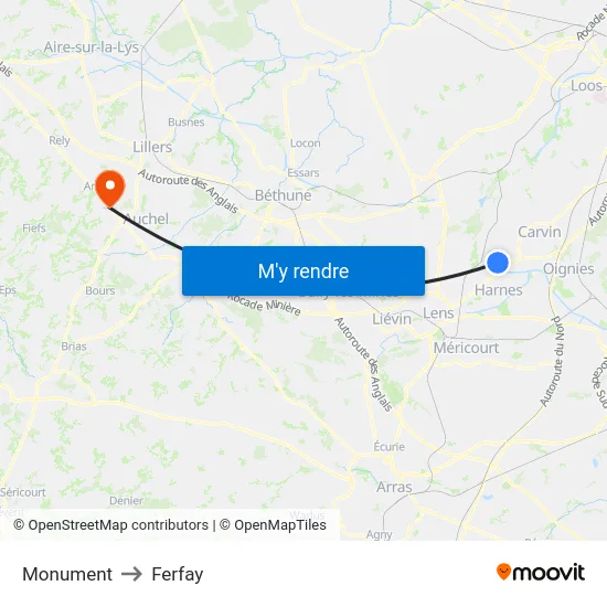 Monument to Ferfay map