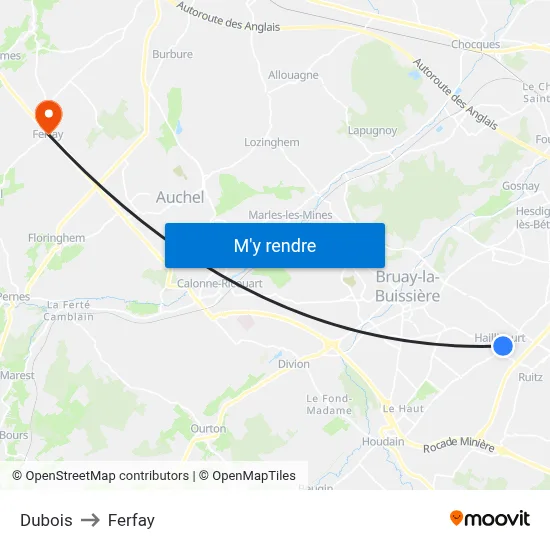 Dubois to Ferfay map