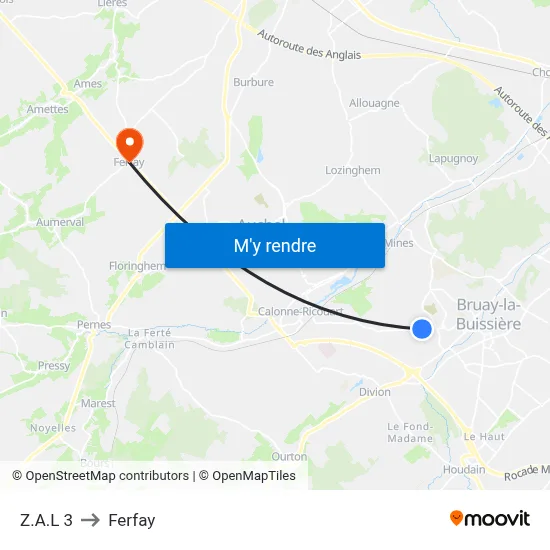 Z.A.L 3 to Ferfay map