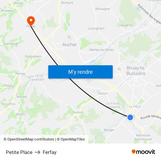 Petite Place to Ferfay map
