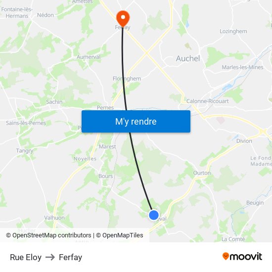 Rue Eloy to Ferfay map