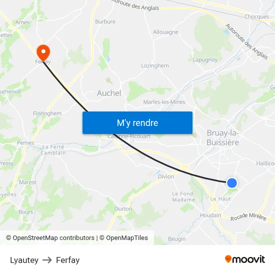 Lyautey to Ferfay map
