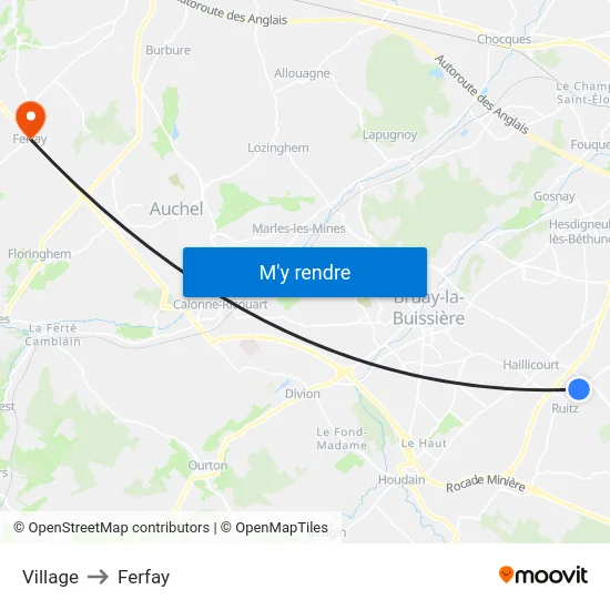 Village to Ferfay map