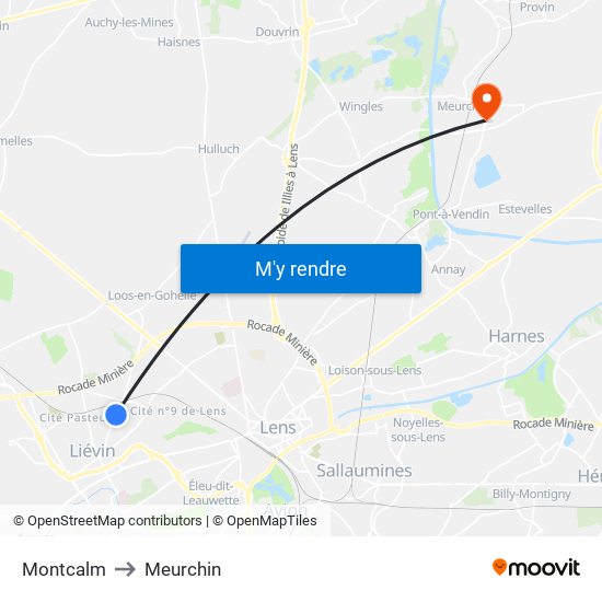 Montcalm to Meurchin map