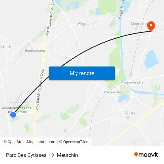 Parc Des Cytisses to Meurchin map