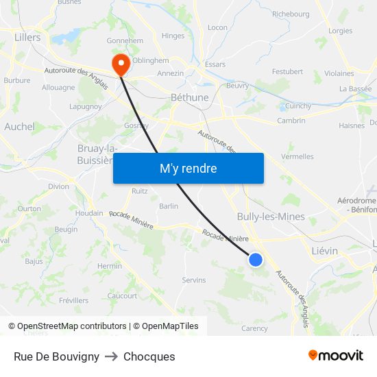 Rue De Bouvigny to Chocques map