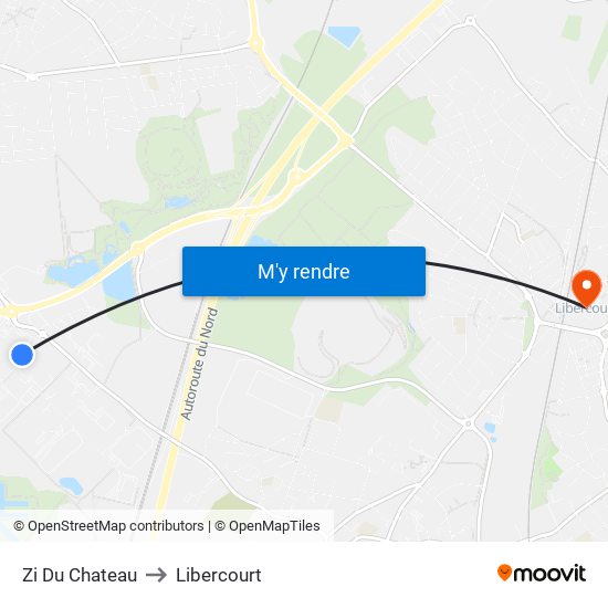 Zi Du Chateau to Libercourt map