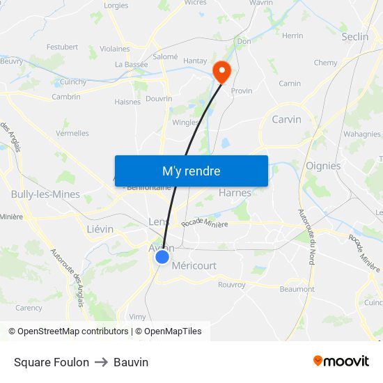 Square Foulon to Bauvin map