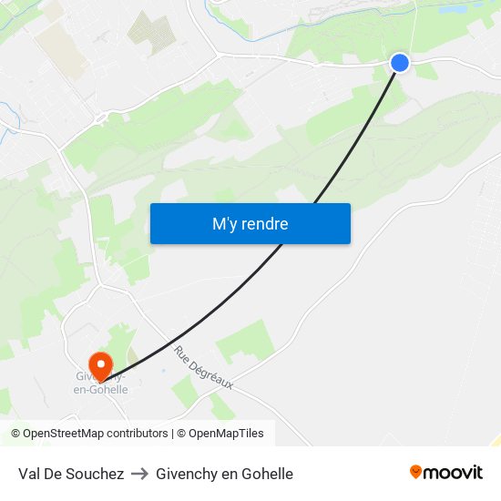 Val De Souchez to Givenchy en Gohelle map