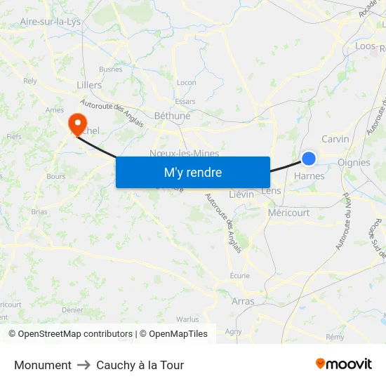 Monument to Cauchy à la Tour map