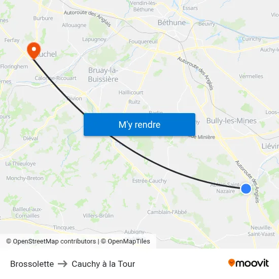 Brossolette to Cauchy à la Tour map