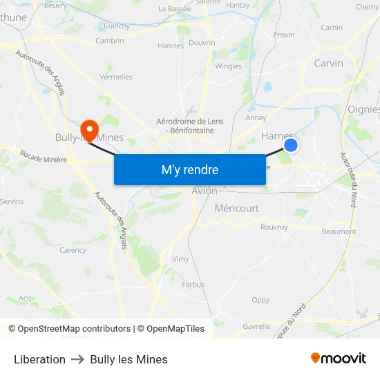 Liberation to Bully les Mines map