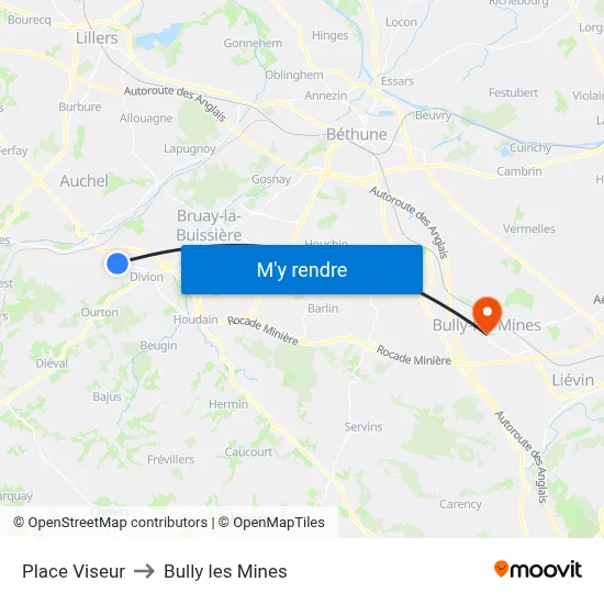 Place Viseur to Bully les Mines map