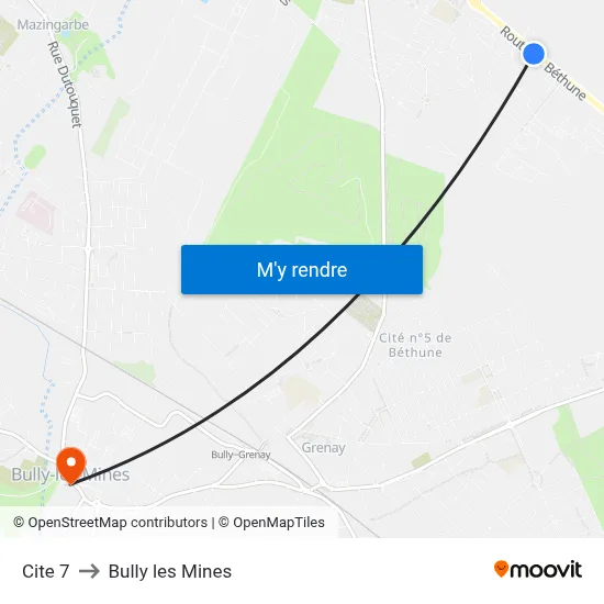 Cite 7 to Bully les Mines map