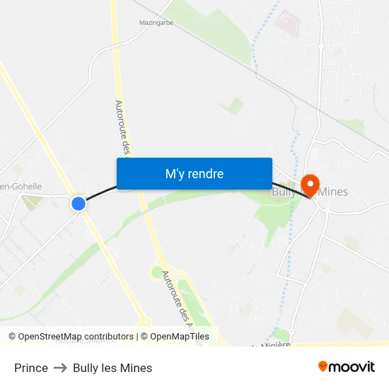 Prince to Bully les Mines map