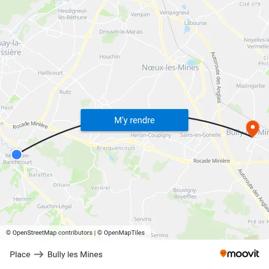 Place to Bully les Mines map