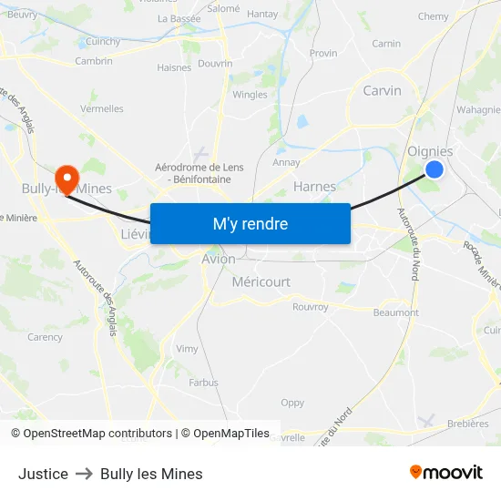 Justice to Bully les Mines map