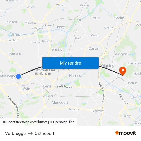 Verbrugge to Ostricourt map