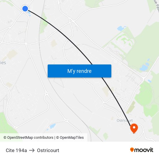 Cite 194a to Ostricourt map