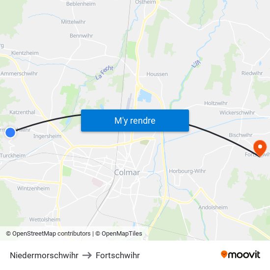 Niedermorschwihr to Fortschwihr map