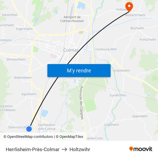 Herrlisheim-Près-Colmar to Holtzwihr map