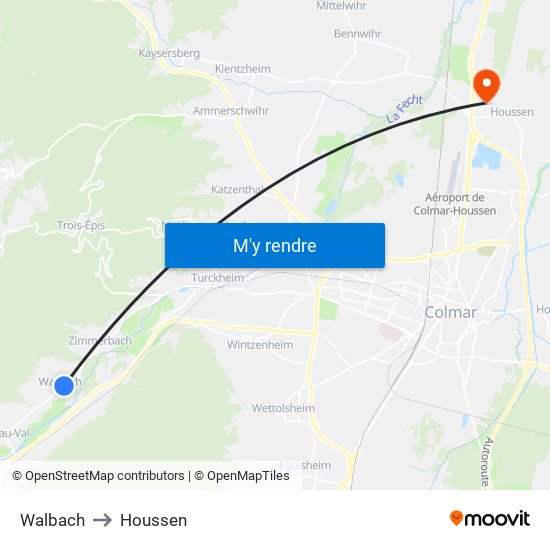 Walbach to Houssen map