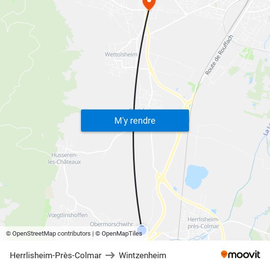 Herrlisheim-Près-Colmar to Wintzenheim map