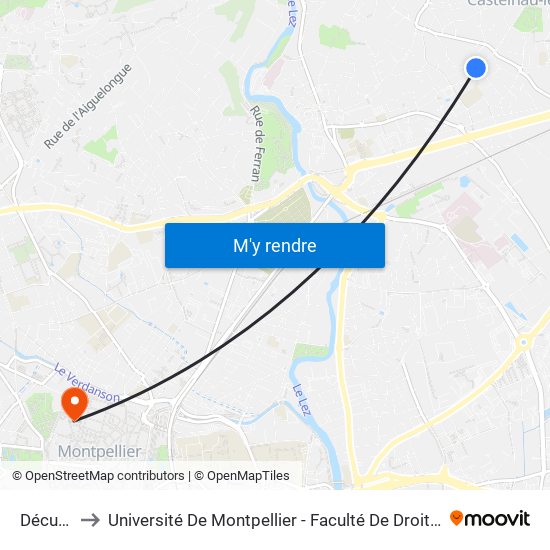 Décurions to Université De Montpellier - Faculté De Droit Et Science Politique map