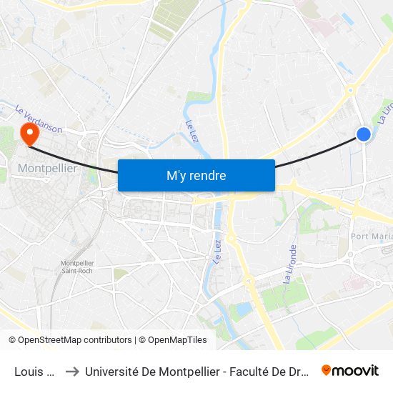 Louis Lépine to Université De Montpellier - Faculté De Droit Et Science Politique map