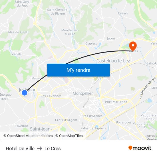 Hôtel De Ville to Le Crès map