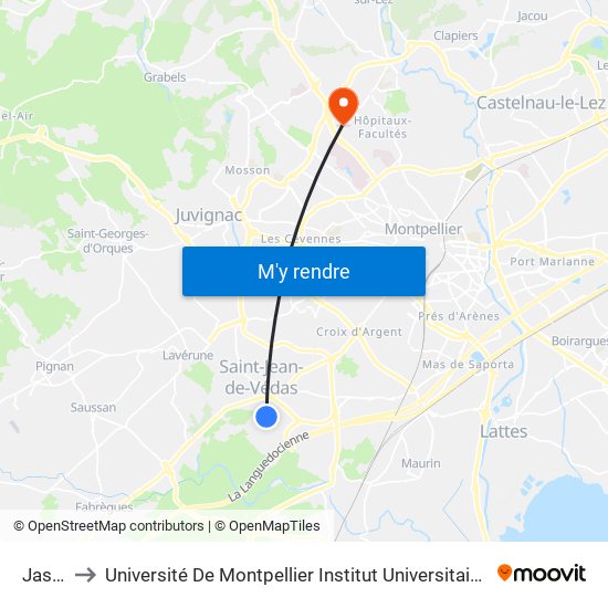 Jasses to Université De Montpellier Institut Universitaire De Technologie map