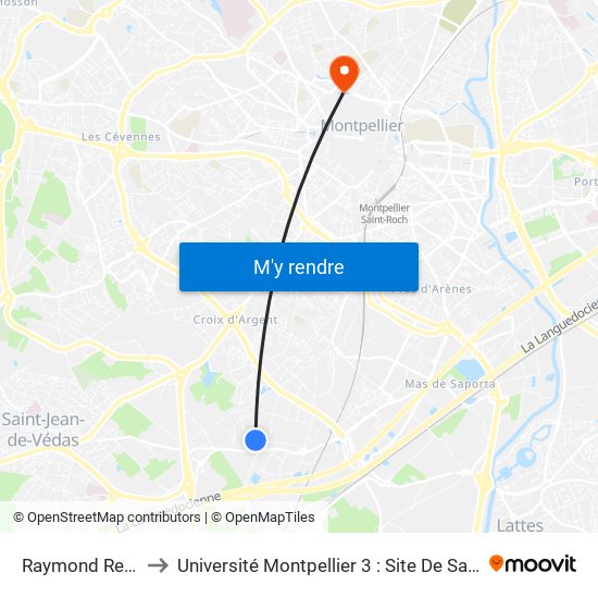 Raymond Recouly to Université Montpellier 3 : Site De Saint-Charles map