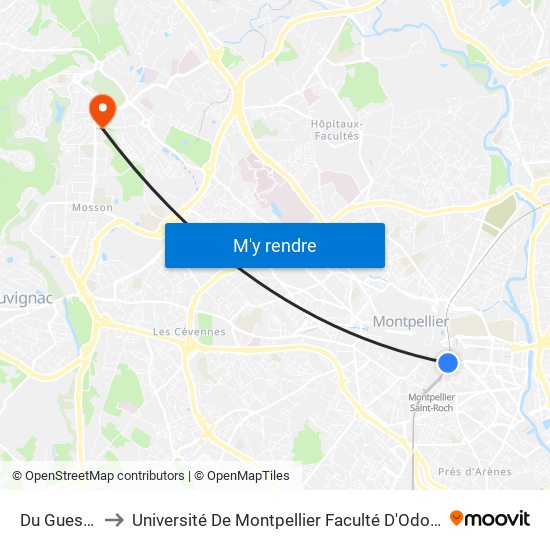 Du Guesclin to Université De Montpellier Faculté D'Odontologie map