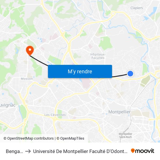 Bengalis to Université De Montpellier Faculté D'Odontologie map