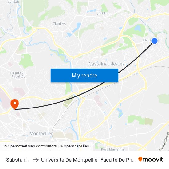 Substantion to Université De Montpellier Faculté De Pharmacie map