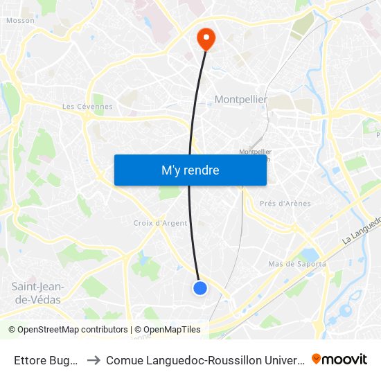 Ettore Bugatti to Comue Languedoc-Roussillon Universités map