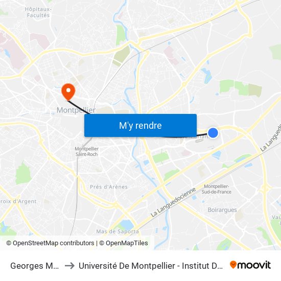 Georges Méliès to Université De Montpellier - Institut De Biologie map
