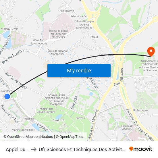 Appel Du 18 Juin to Ufr Sciences Et Techniques Des Activités Physiques Et Sportives map