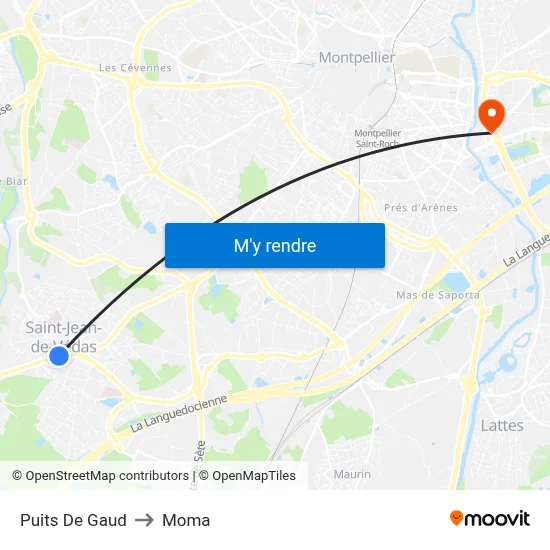 Puits De Gaud to Moma map
