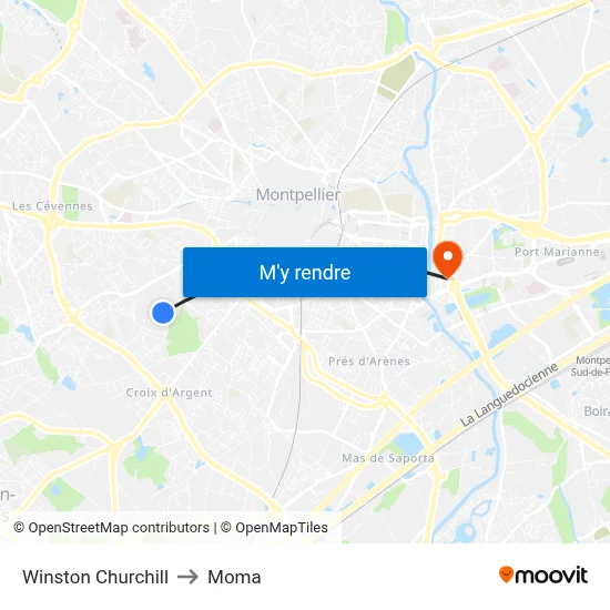 Winston Churchill to Moma map