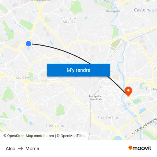 Alco to Moma map