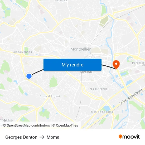 Georges Danton to Moma map