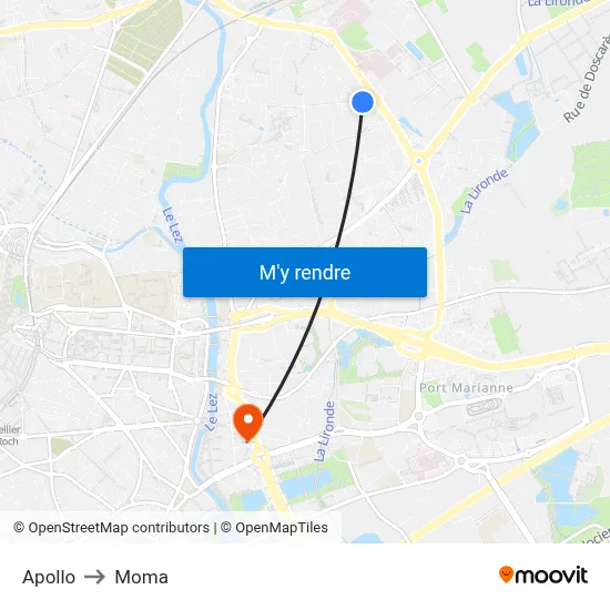 Apollo to Moma map