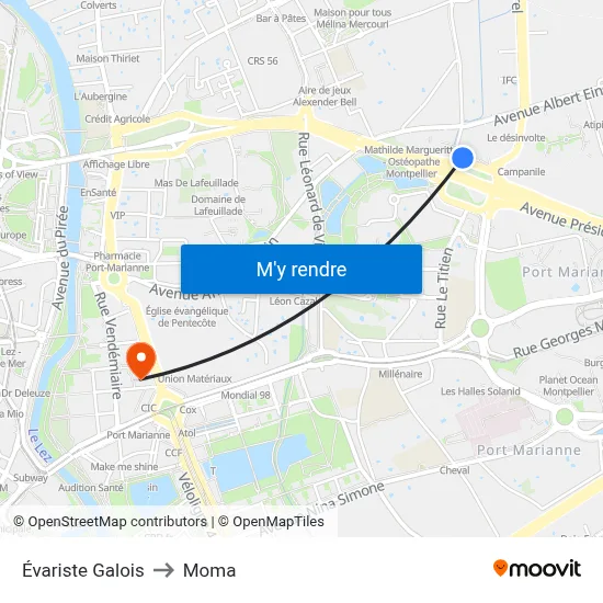 Évariste Galois to Moma map